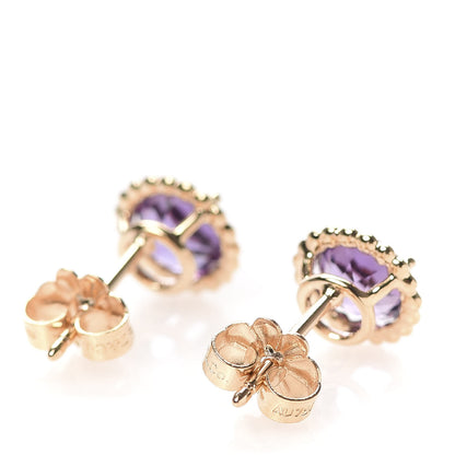 Tiffany 18K Yellow Gold Amethyst Sparklers Earrings 3 of 7