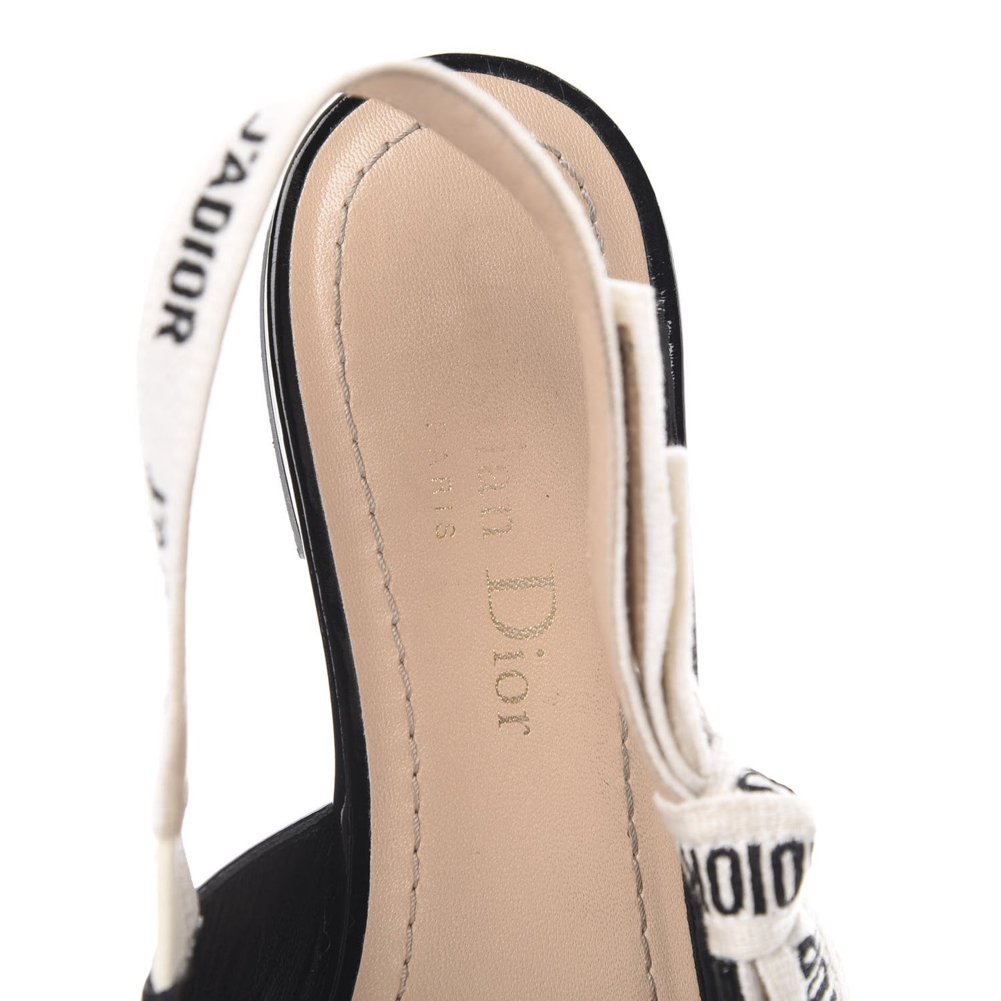 Patent Ribbon J'Adior Slingback Ballet Flats 35.5 Black