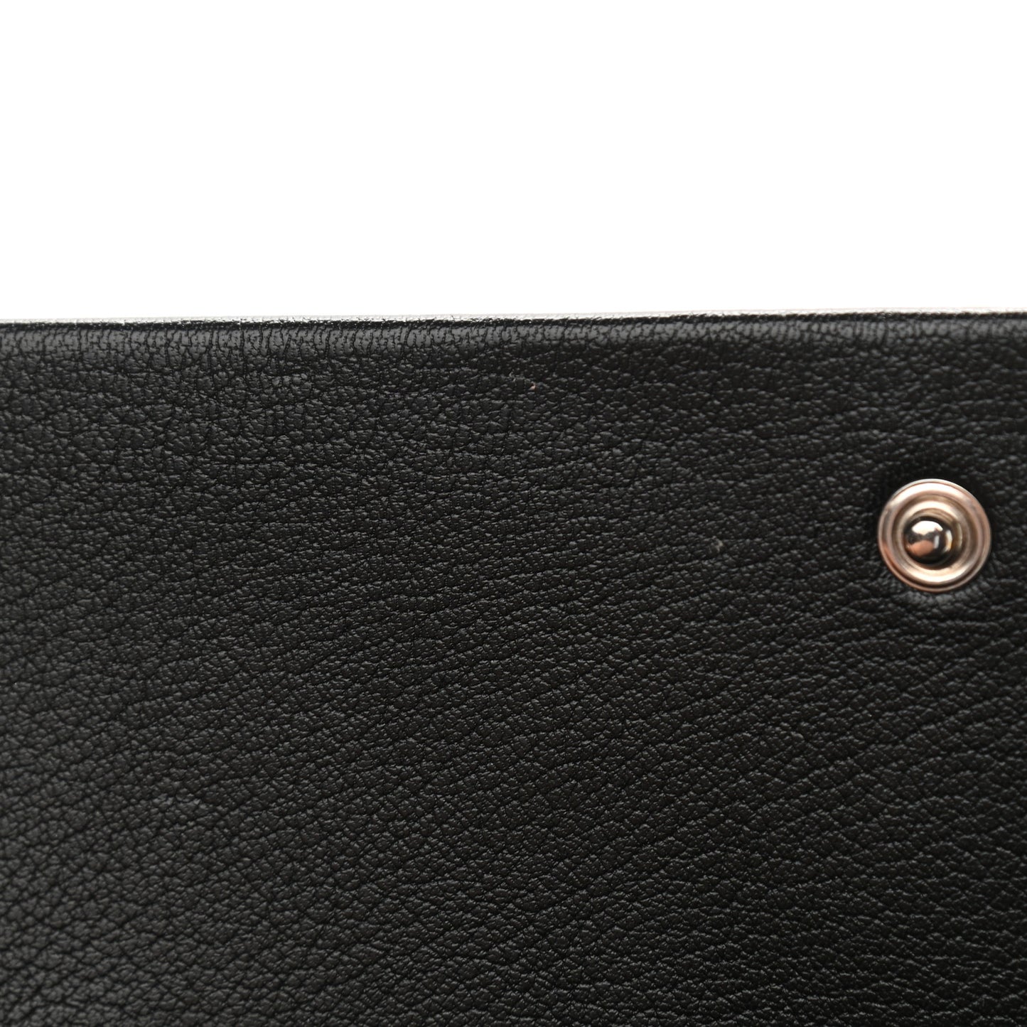 Goatskin Folded Clutch With Strap Black