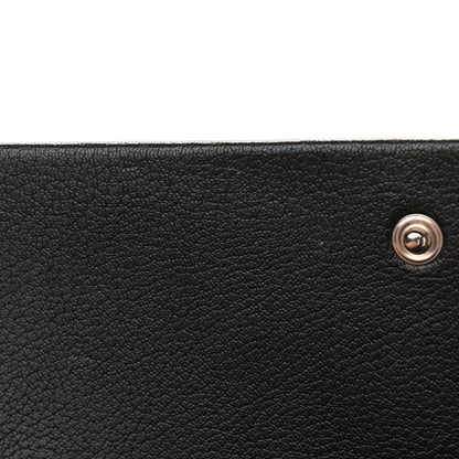 Celine Goatskin Folded Clutch With Strap Black 13 of 17