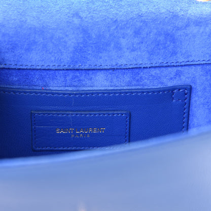 Saint Laurent Grain De Poudre Small Classic Monogram Kate Satchel Royal Blue 10 of 11