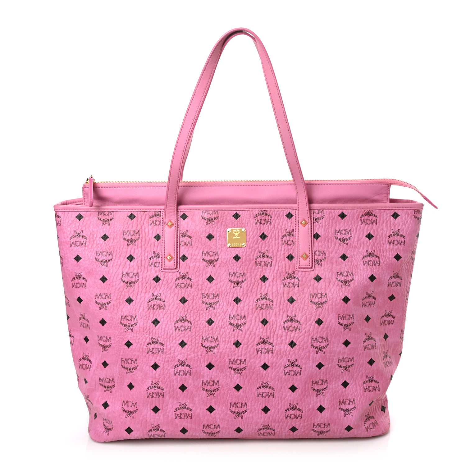 MCM Visetos Large Anya Shopper Tote Pink 1 of 6