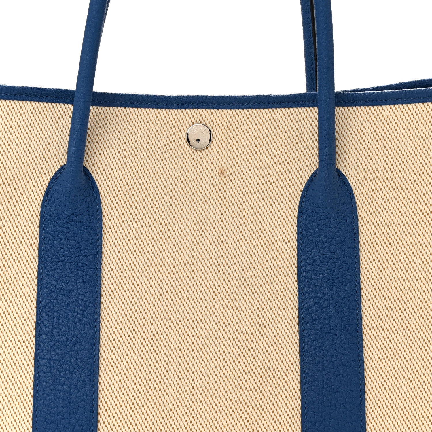 Hermes Twill H Negonda Garden Party 36 MM Tote Ecru Desert Bleu France 7 of 12
