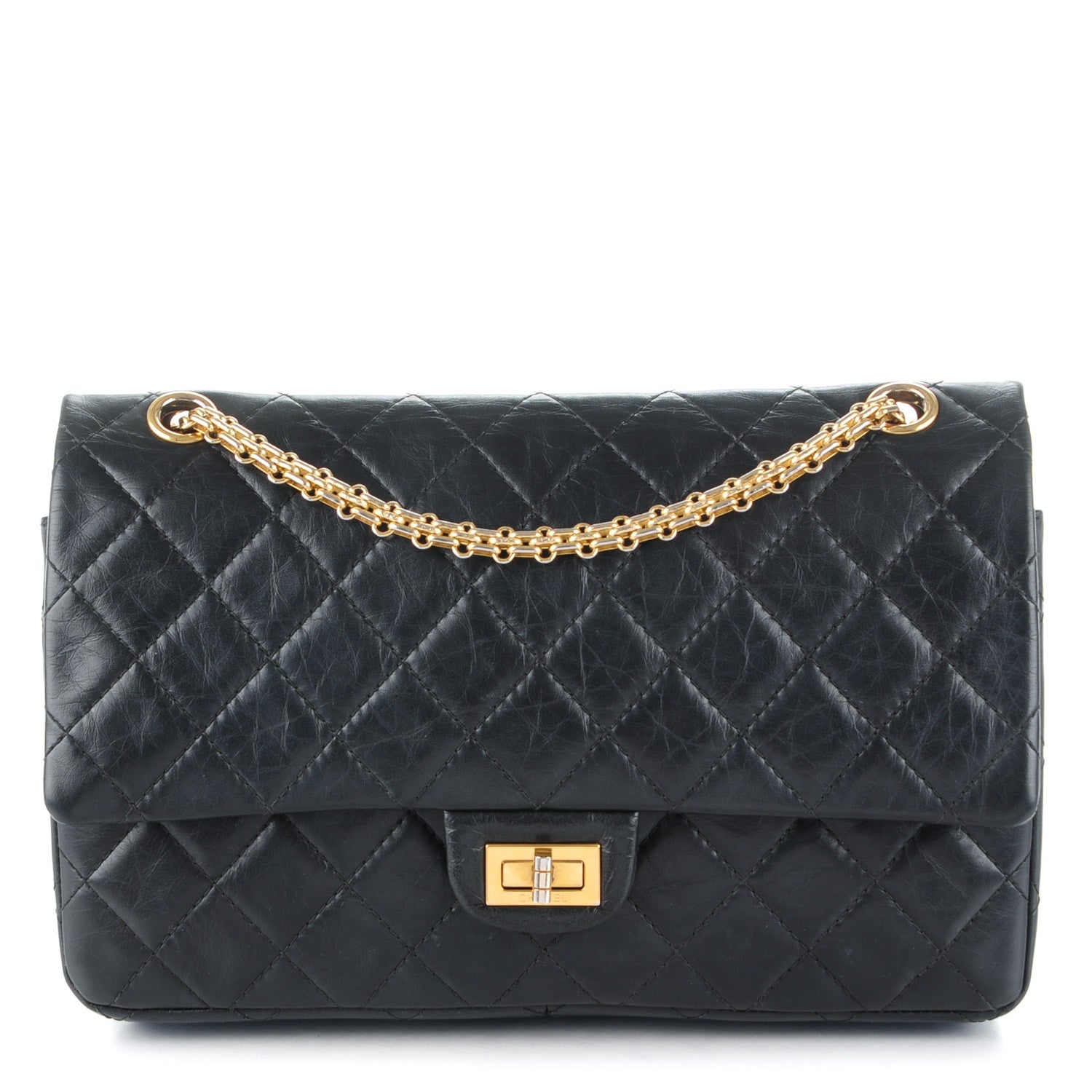 Chanel Aged Calfskin Quilted 2.55 Reissue 226 Flap Black 1 of 8