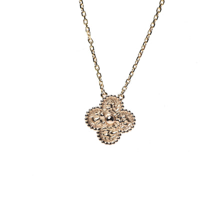 Van Cleef & Arpels 18K Rose Gold Vintage Alhambra Pendant Necklace 7 of 7
