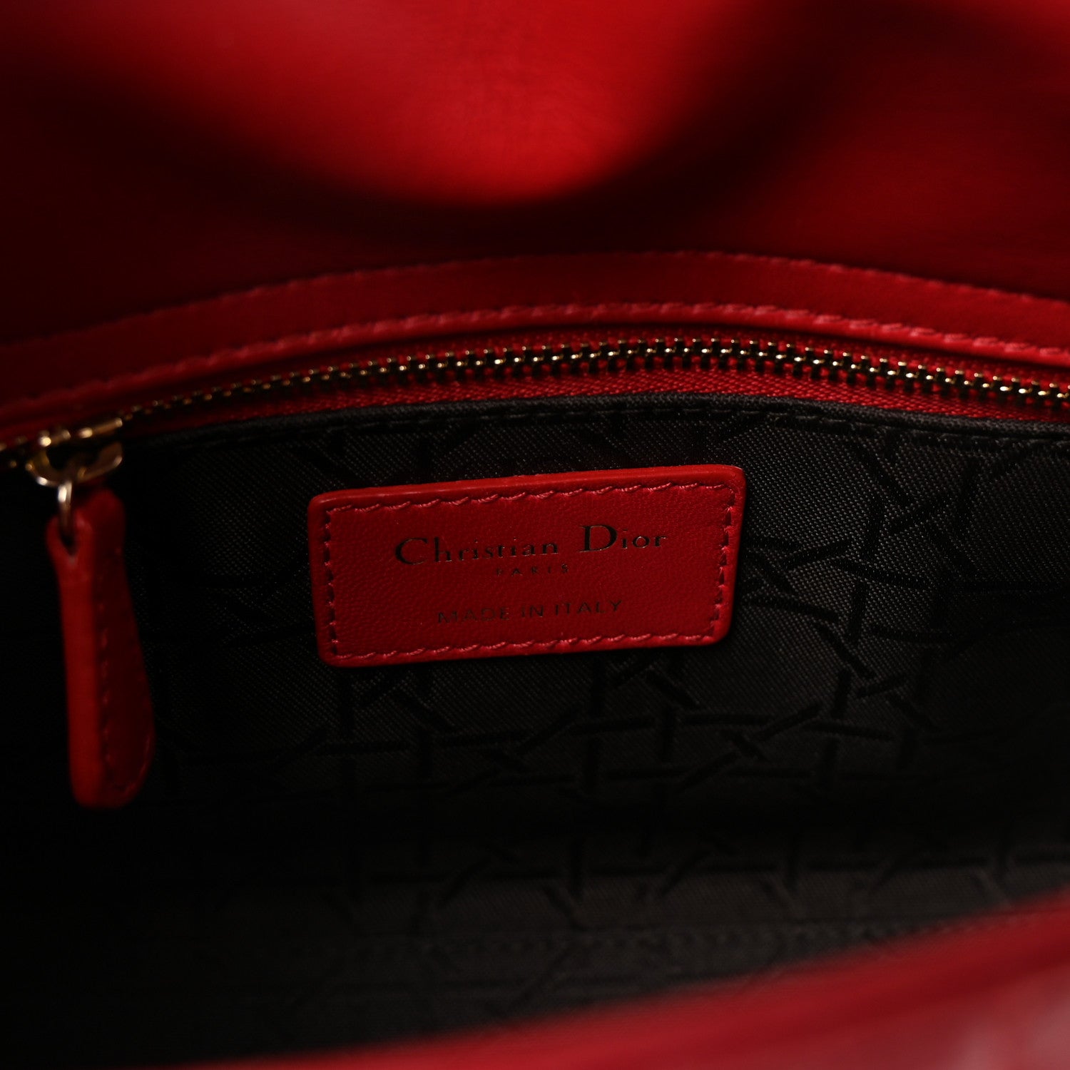 Christian Dior Lambskin Cannage Small Lucky Badges My Lady Dior Red 6 of 9