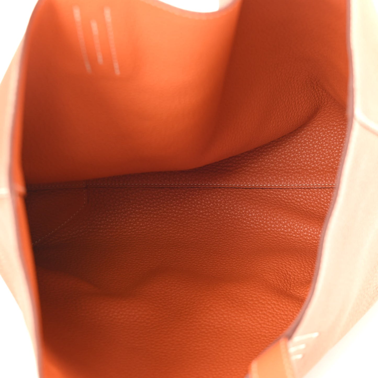 Taurillon Clemence Double Sens 45 Reversible Tote Orange Gold