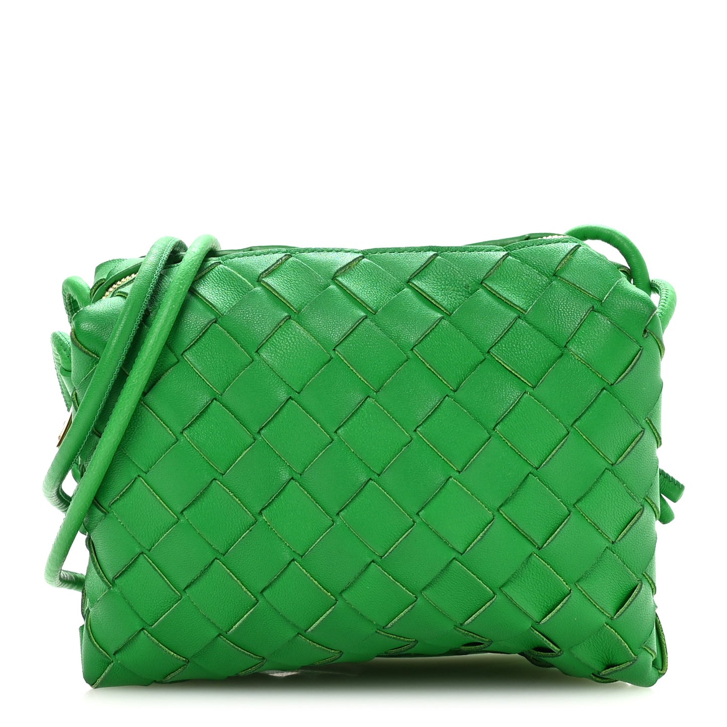 Nappa Intrecciato Small Loop Camera Bag Parakeet