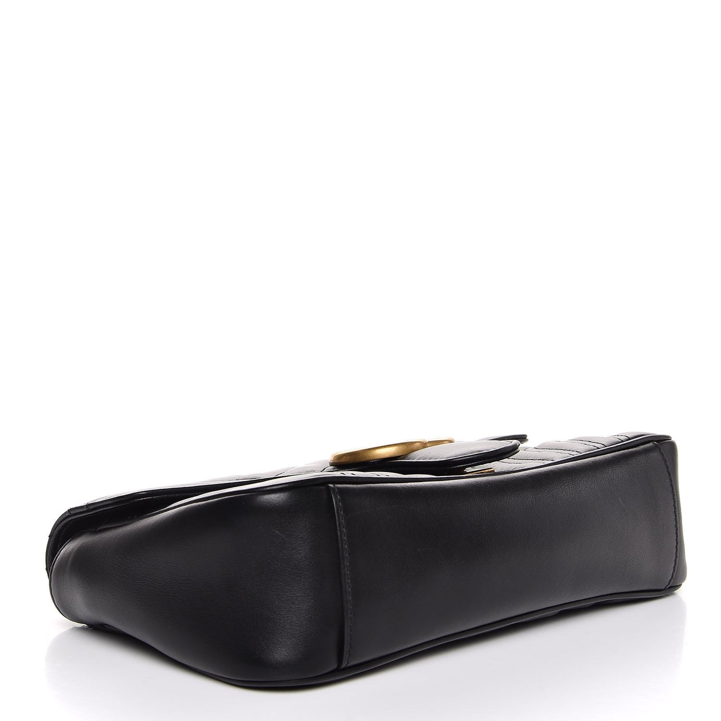 Calfskin Matelasse Small GG Marmont Shoulder Bag Black