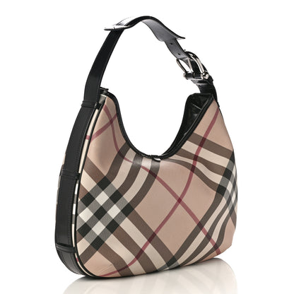 Burberry Nova Check Small Barton Hobo Black 2 of 11
