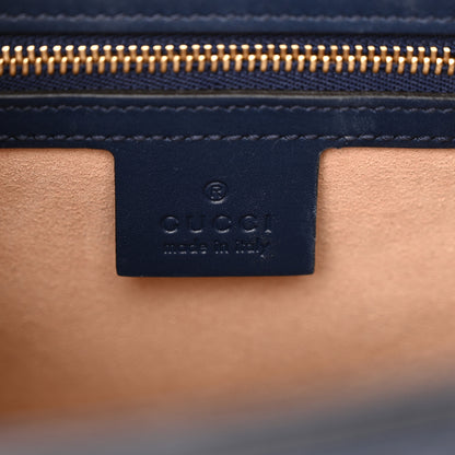 Gucci Guccissima Signature Small Padlock Top Handle Bag Blue Agata 6 of 19