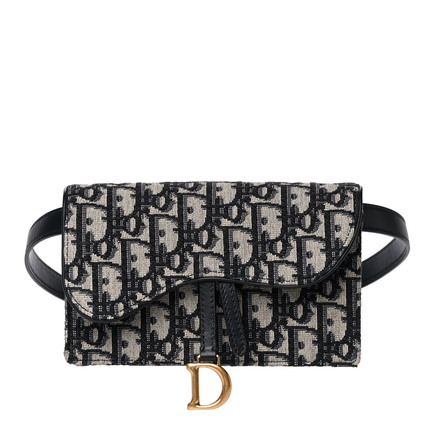 Christian Dior Oblique Saddle Belt Bag Blue 1 of 13