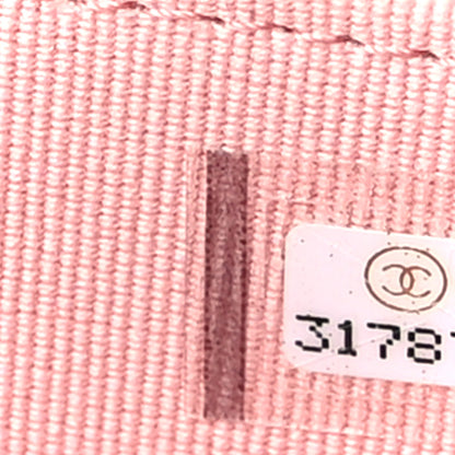 Chanel Caviar Quilted Zip Card Holder Pink 7 of 7