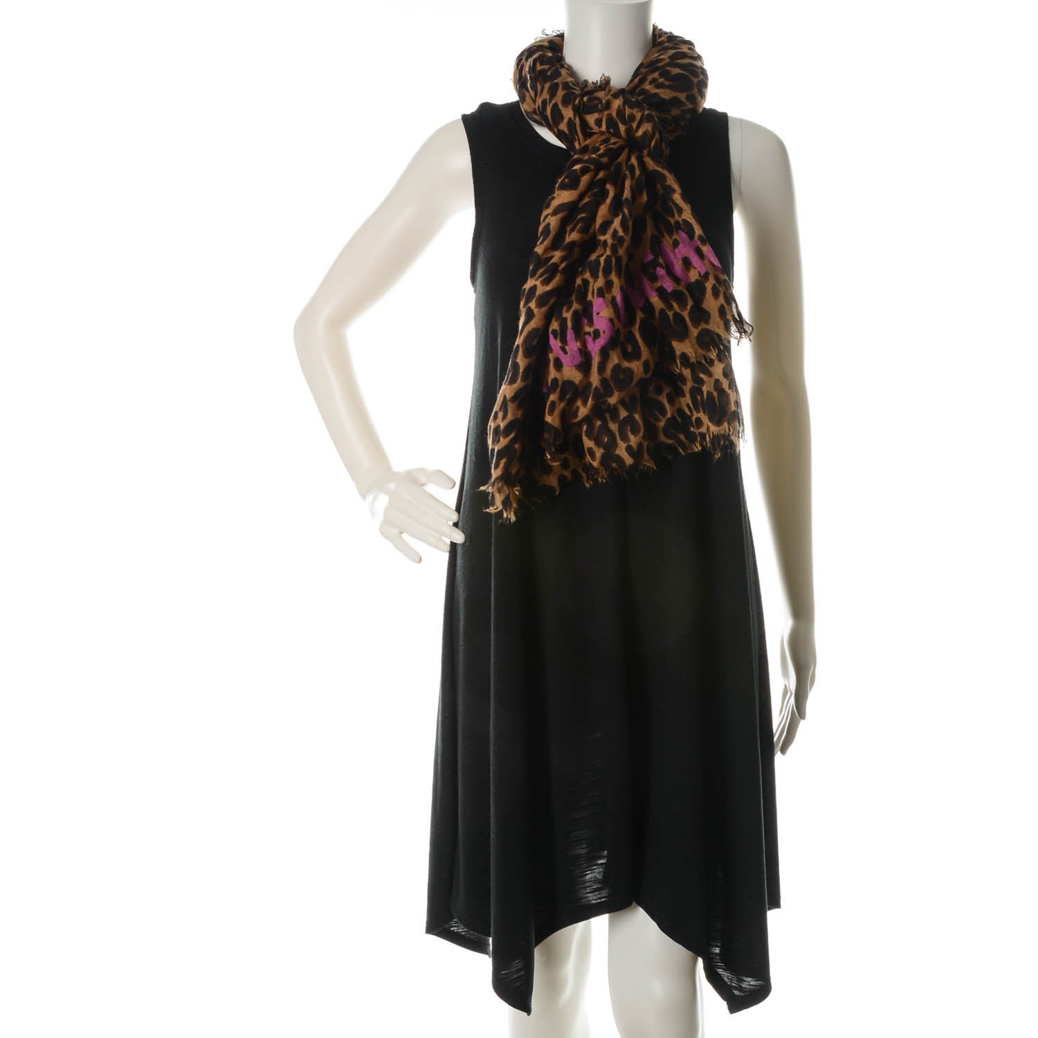 Louis Vuitton Cashmere Silk Leopard Etole Stole Marron 2 of 6