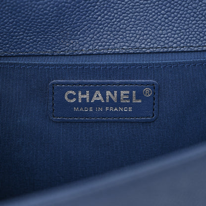 Chanel Iridescent Caviar Quilted Medium Boy Flap Blue 6 of 10