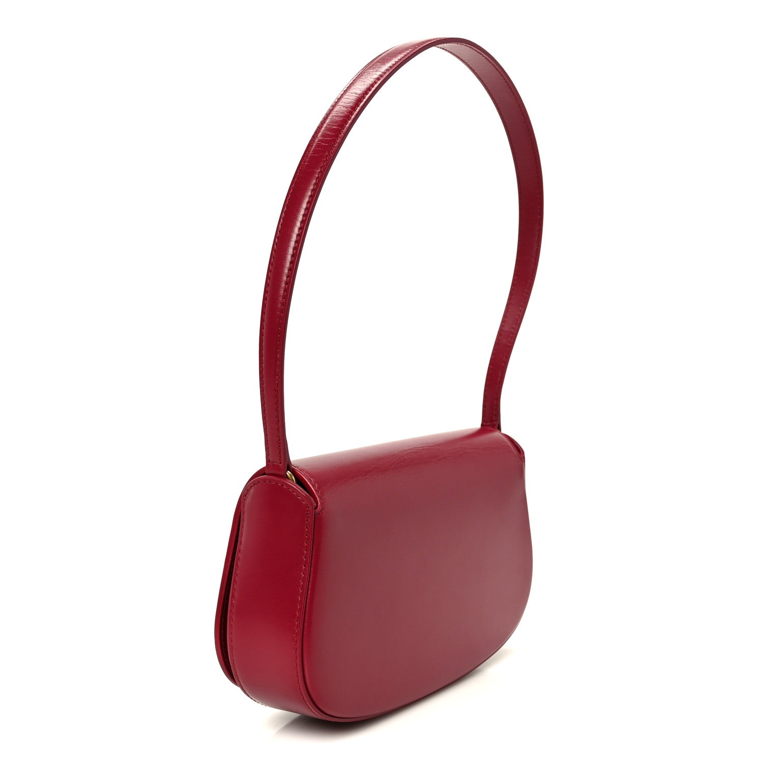Saint Laurent Box Calfskin Mini Voltaire Shoulder Bag Burgundy