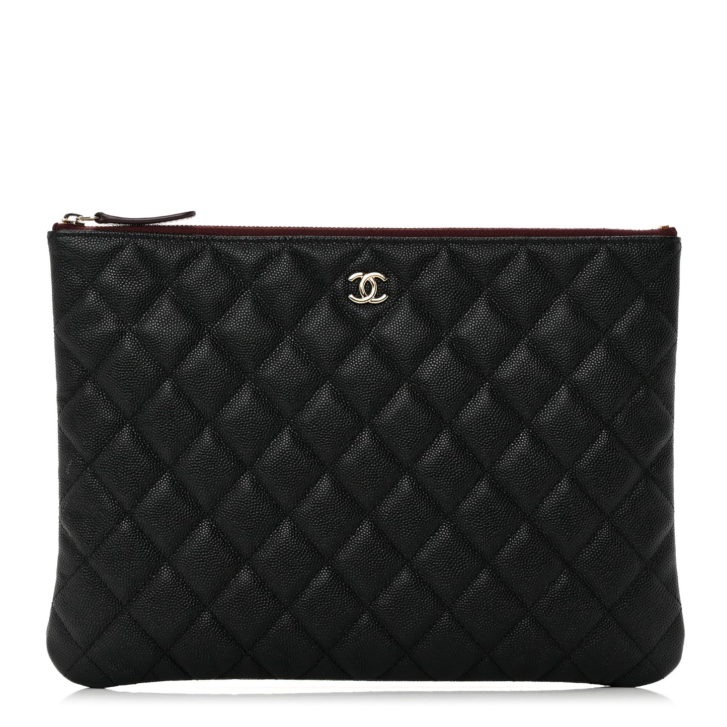 Caviar Quilted Medium Cosmetic Case Black