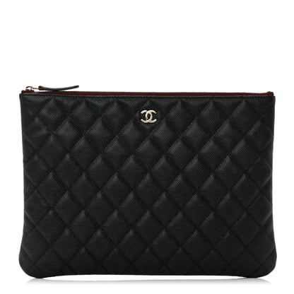 Chanel Caviar Quilted Medium Cosmetic Case Black 1 of 8