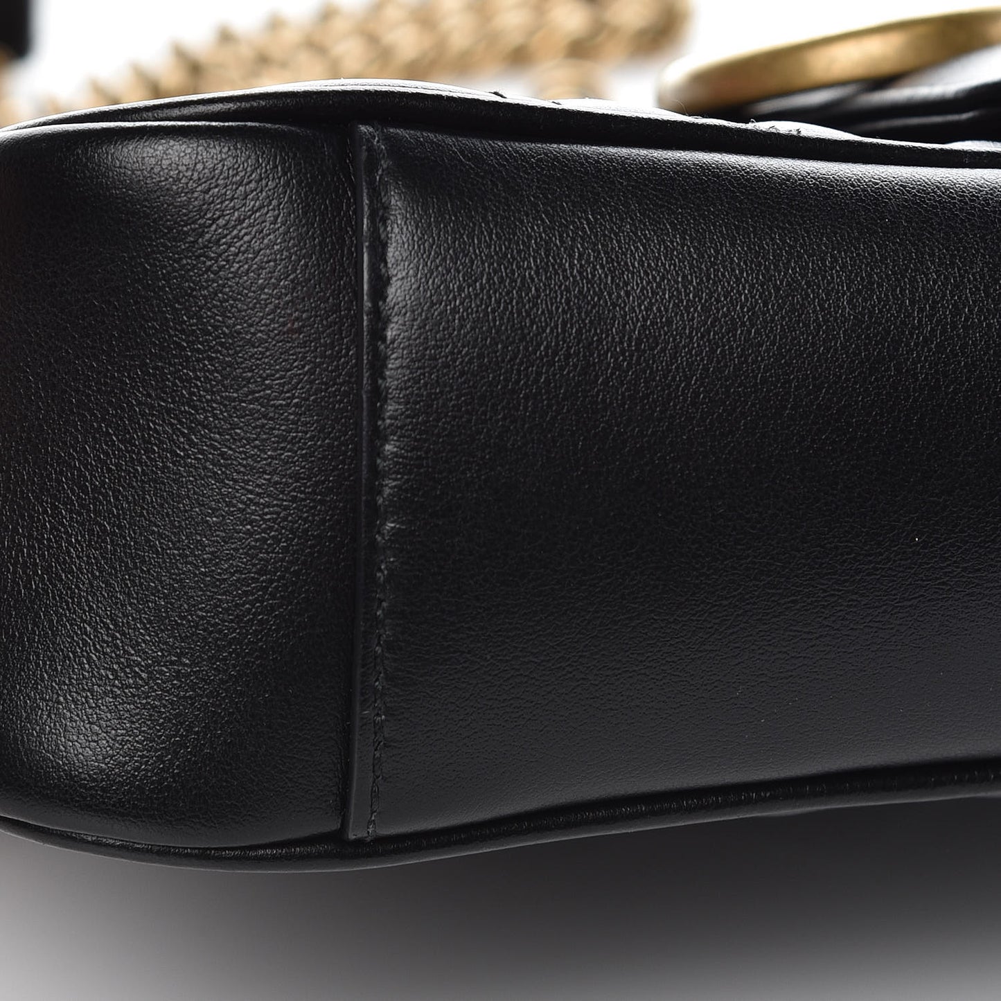 Calfskin Matelasse Mini GG Marmont Shoulder Bag Black