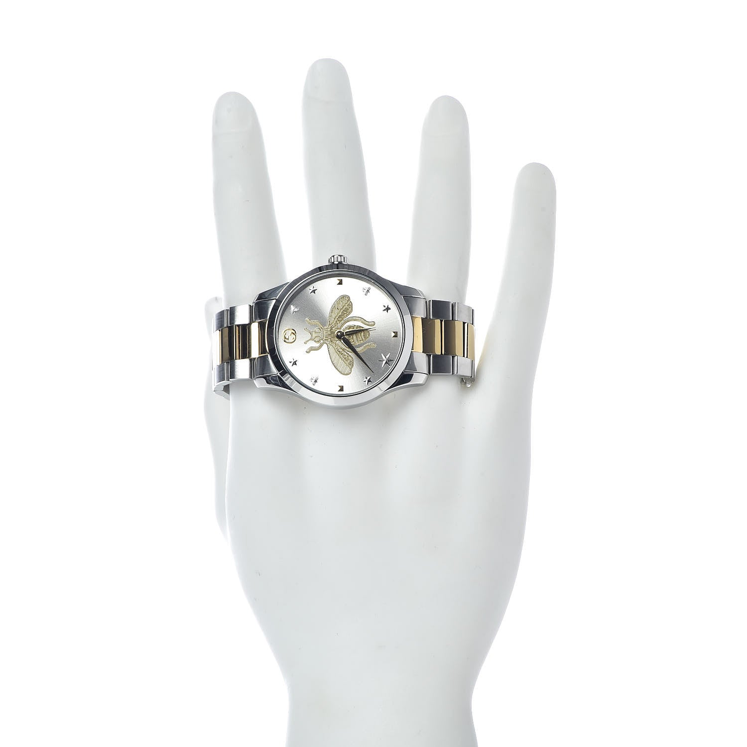 Gucci Stainless Steel 38mm G-Timeless Two Tone Bee Quartz Watch 2 of 6