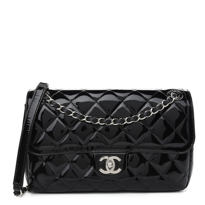 Chanel Patent Quilted Large Coco Shine Flap Black 1 of 10