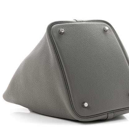 Hermes Taurillon Clemence Picotin Lock 22 MM Gris Meyer 9 of 11