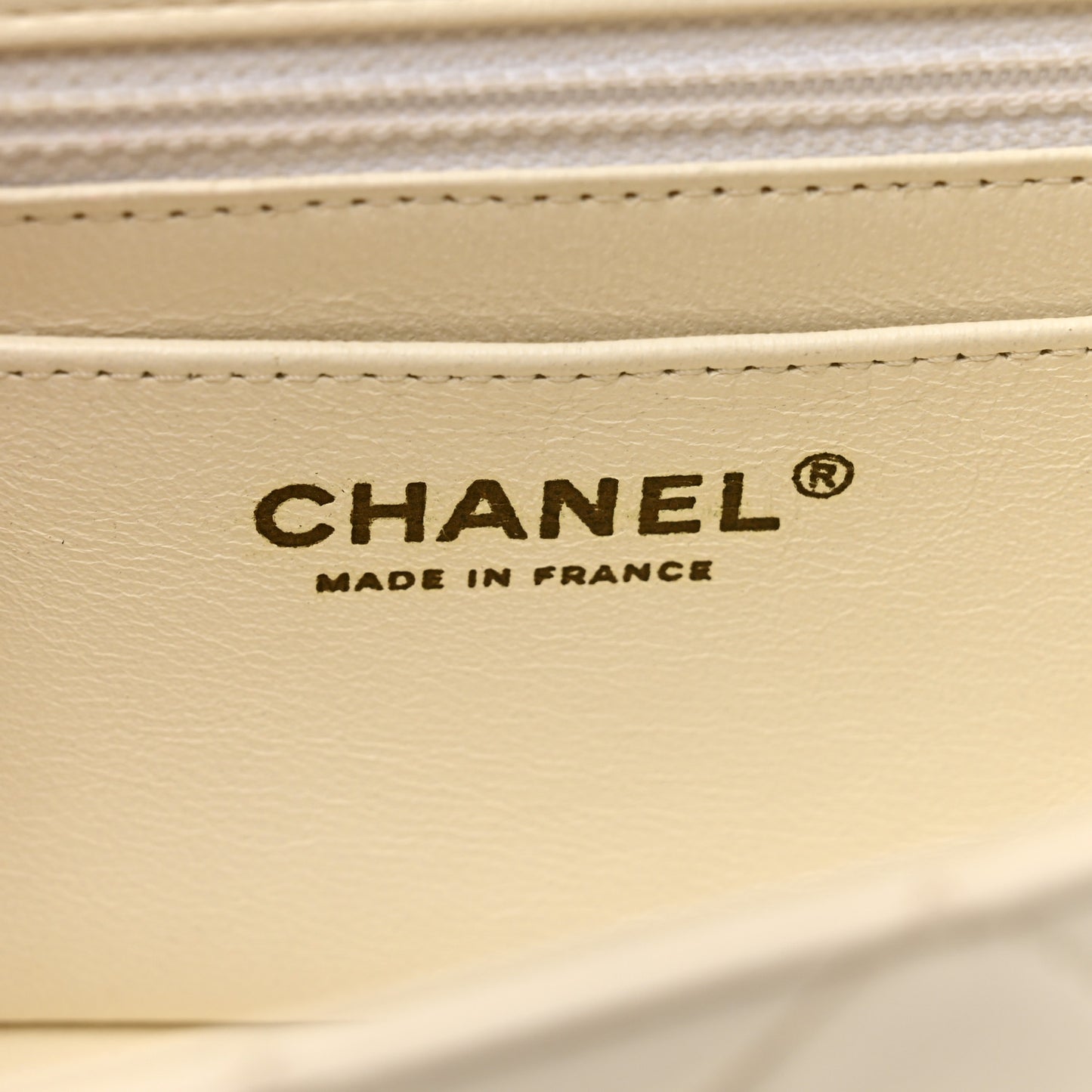 Lambskin Quilted Mini Rectangular Flap White
