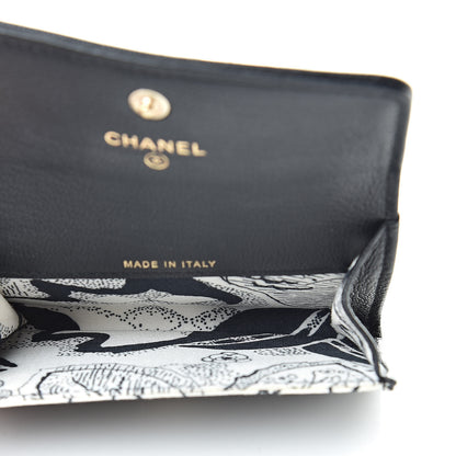 Chanel Goatskin Camellia CC Flap Card Holder Black 5 of 11