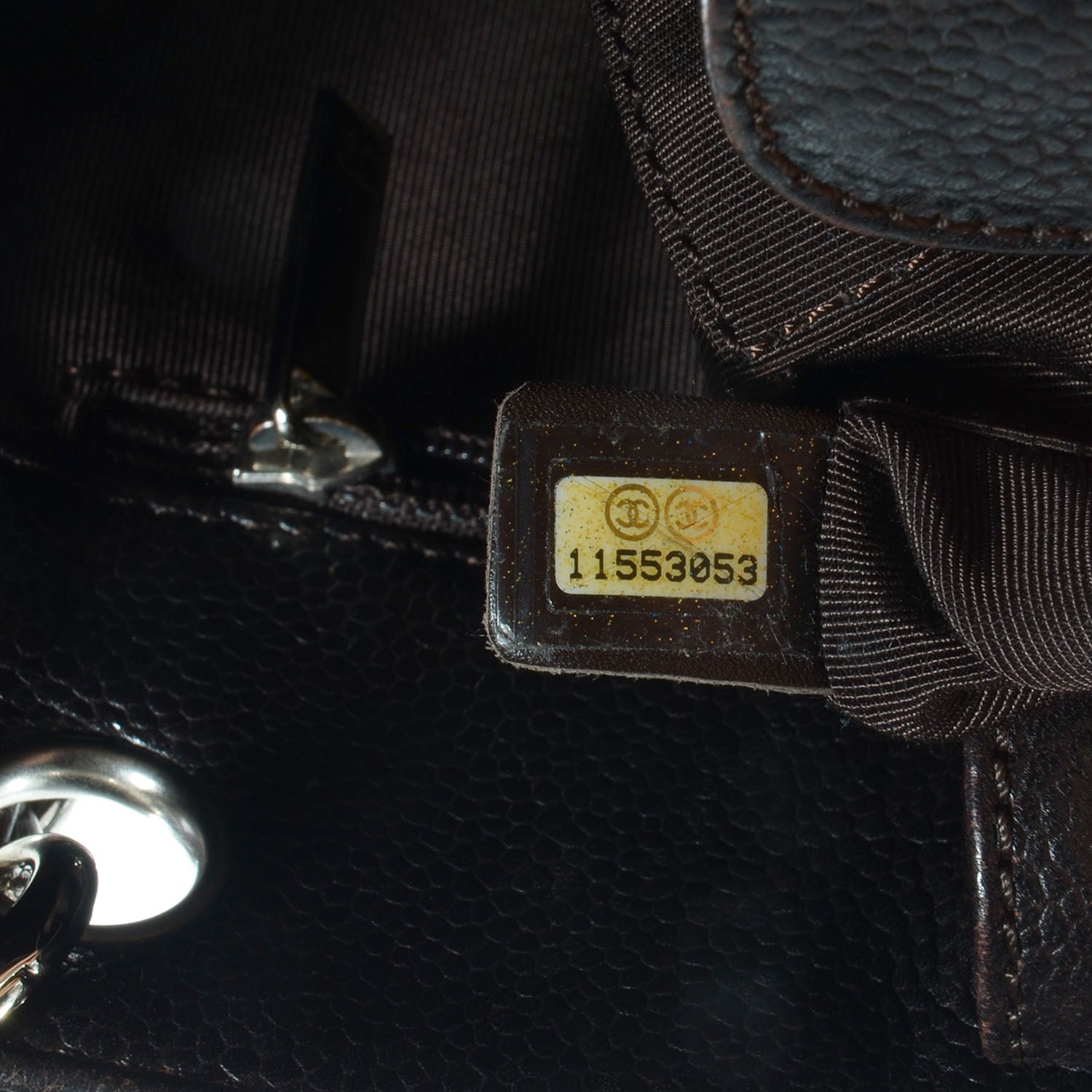 Chanel Caviar Petit Shopping Tote PST Dark Brown 7 of 8