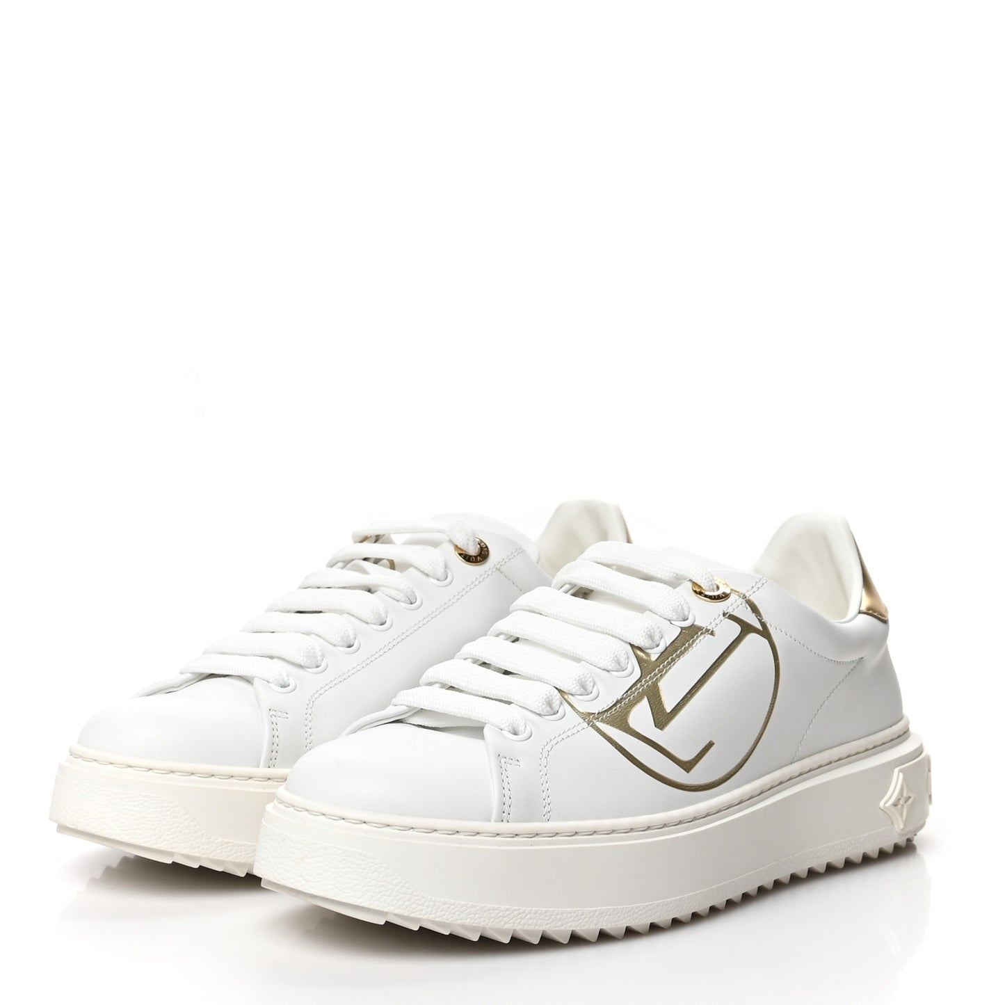 Calfskin Time Out Sneakers 38 White