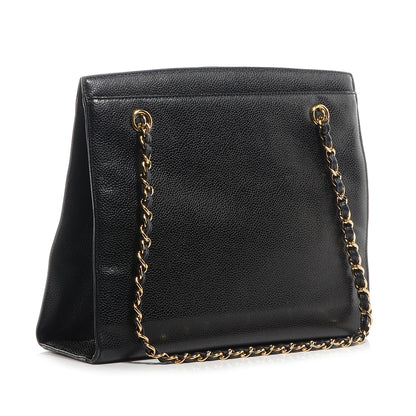 Chanel Caviar Shoulder Bag Black 3 of 10