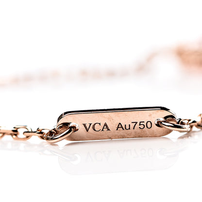 Van Cleef & Arpels 18K Rose Gold Carnelian Sweet Alhambra Bracelet 5 of 7