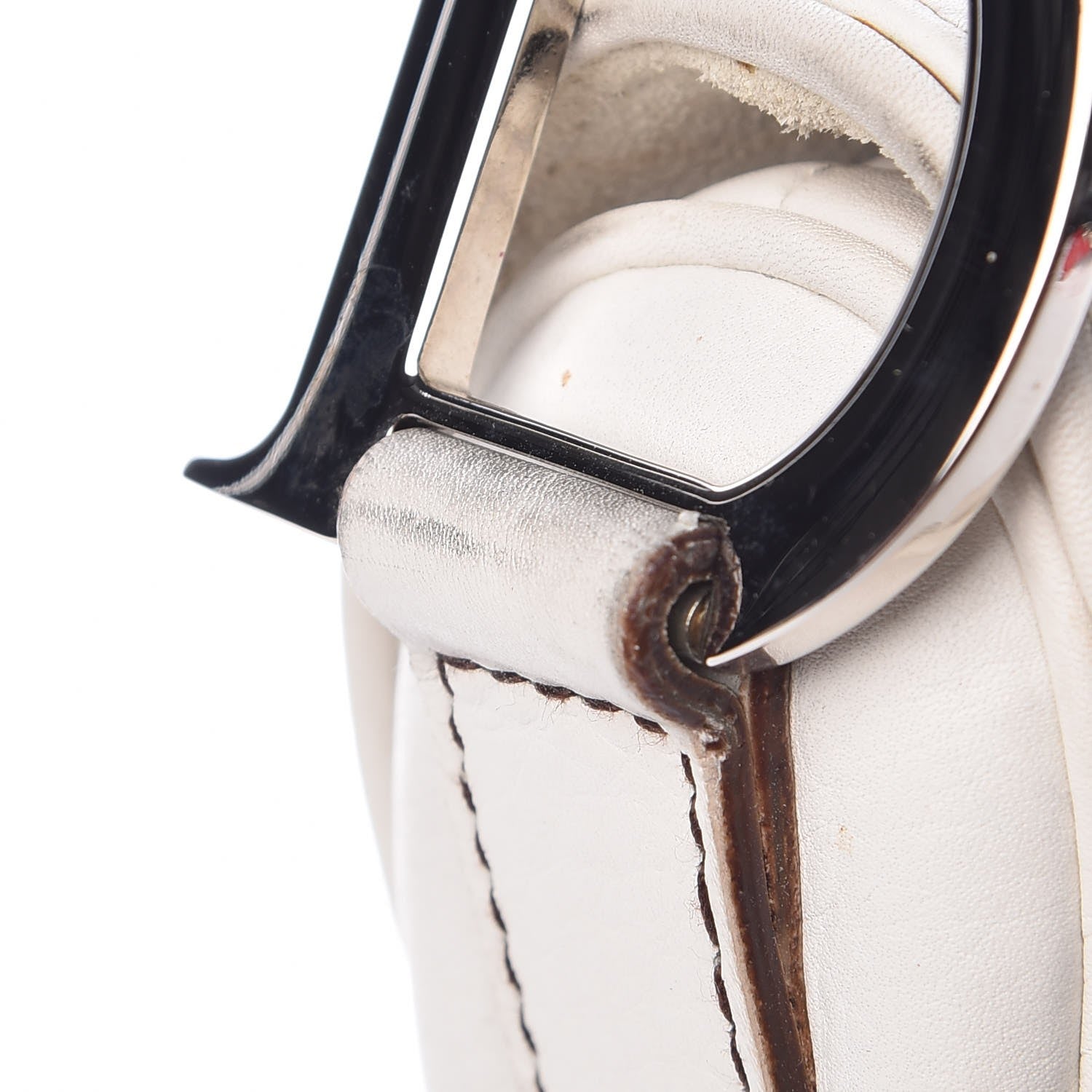Christian Dior Calfskin Saddle Bag White 13 of 14