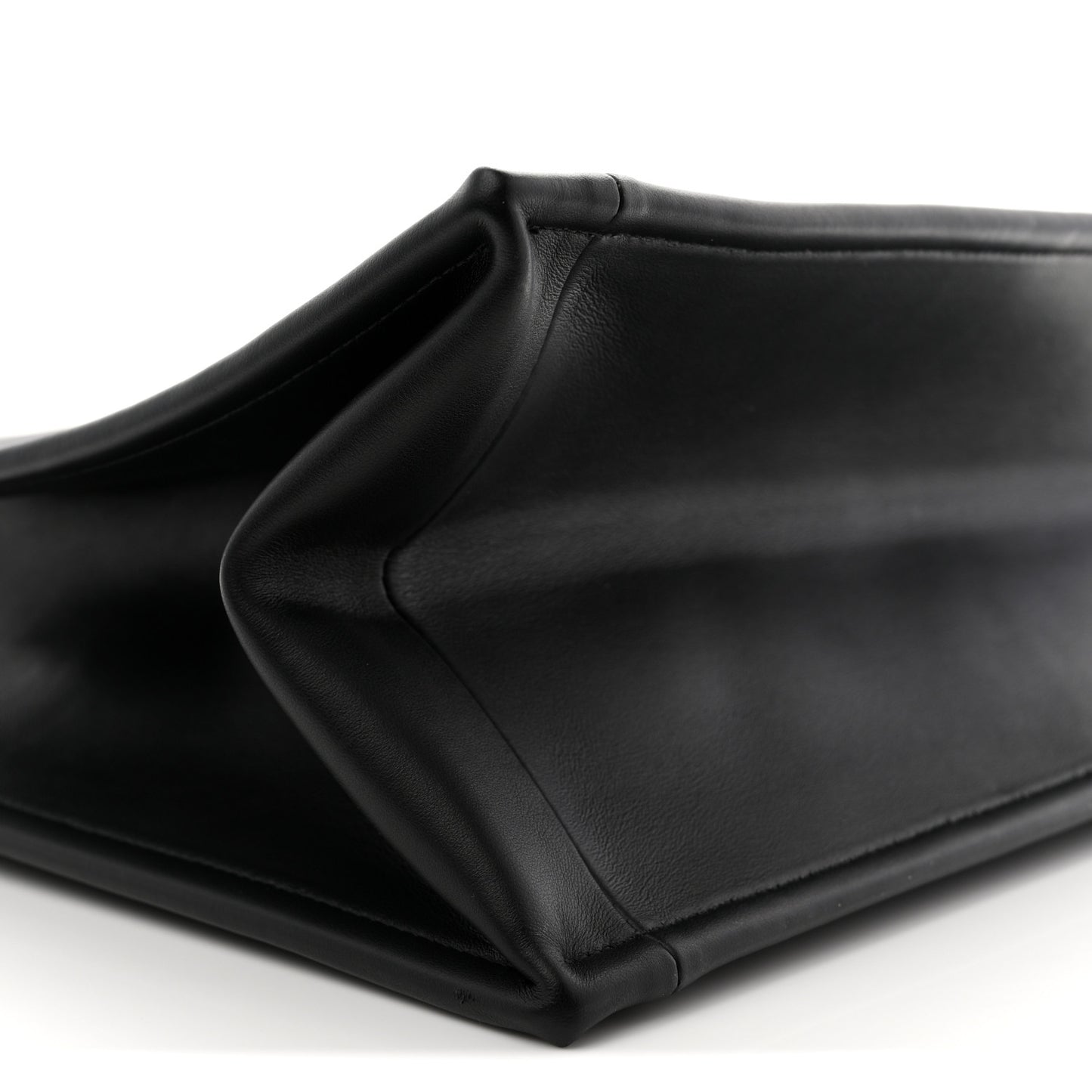 Calfskin Macro Cannage Medium Book Tote Black