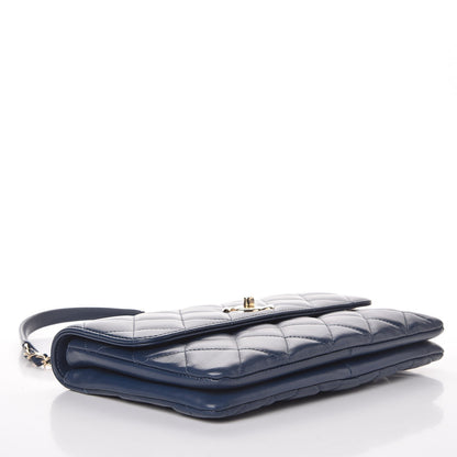 Chanel Lambskin Quilted Medium Trendy CC Flap Navy Blue 4 of 8