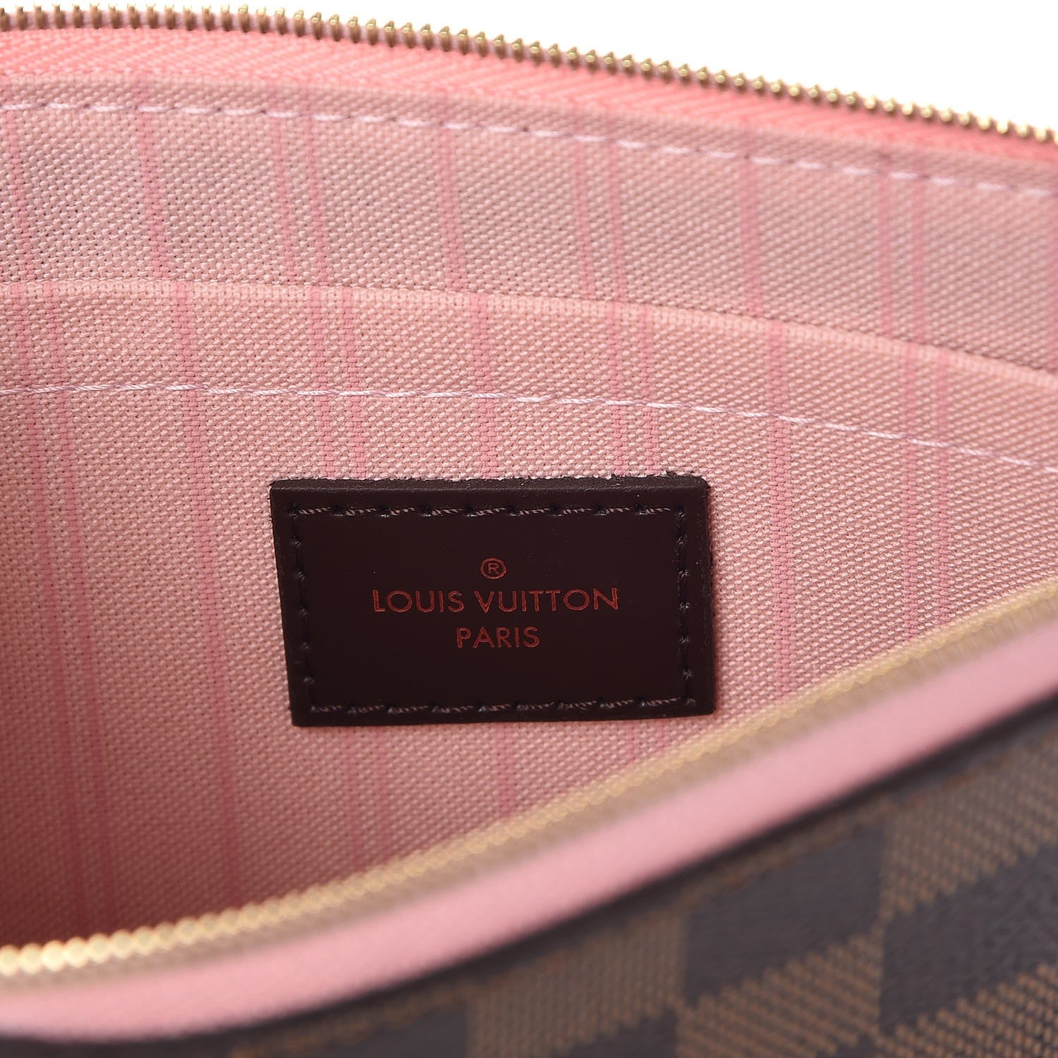 Louis Vuitton Damier Ebene Neverfull MM GM Pochette Rose Ballerine 6 of 7