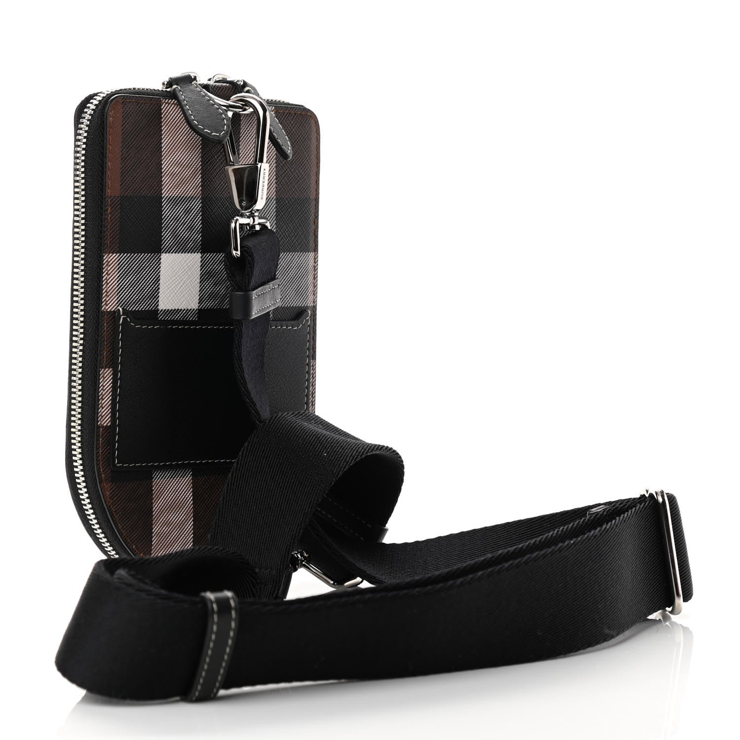 Burberry E-Canvas Giant Check Pouch Dark Birch 3 of 11