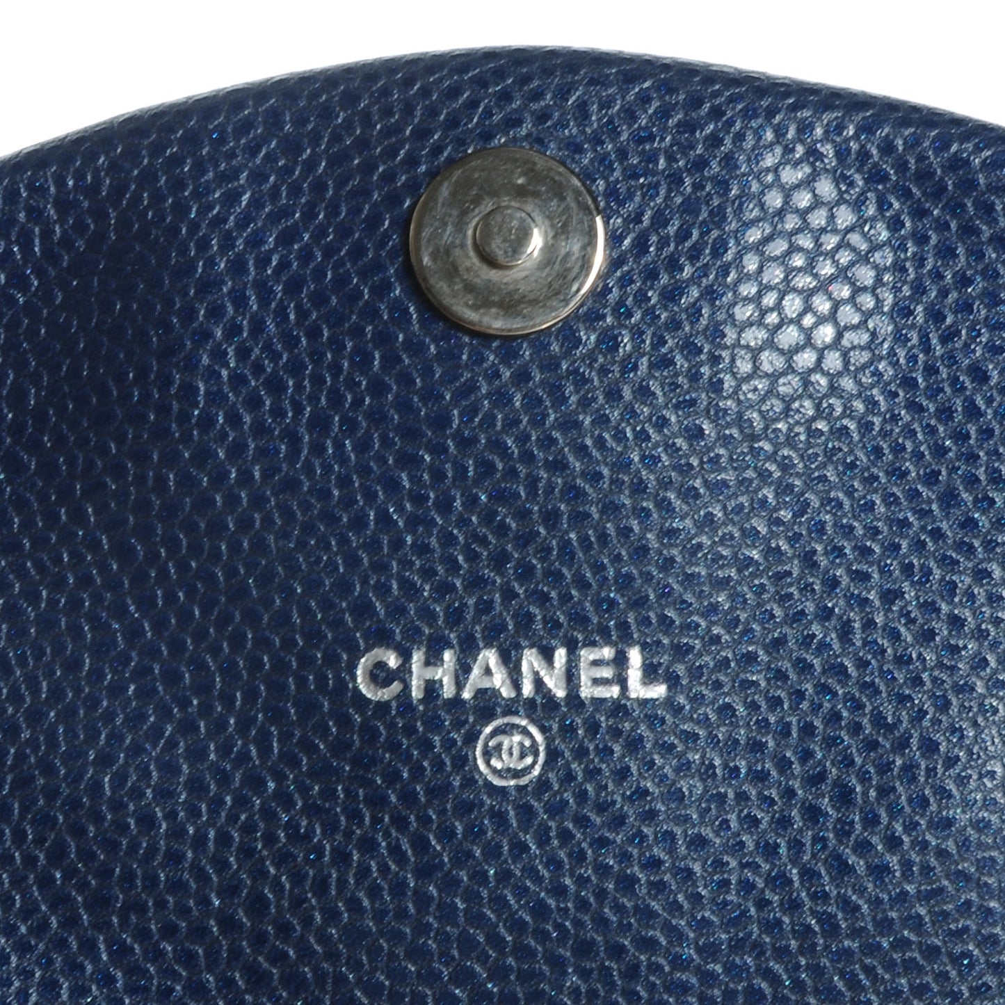 Caviar Half Moon Wallet On Chain Navy