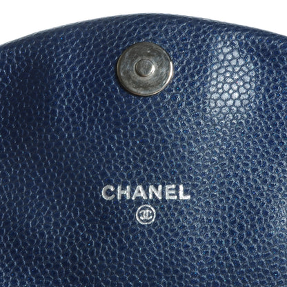Chanel Caviar Half Moon Wallet On Chain Navy 5 of 8