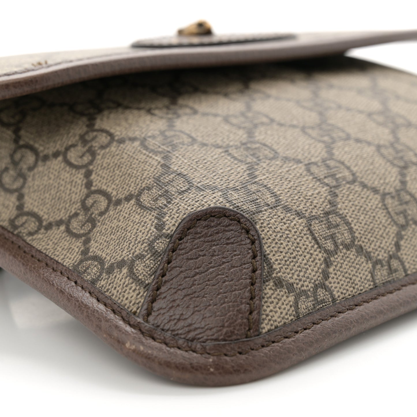 GG Supreme Monogram Neo Vintage Web Belt Bag Brown