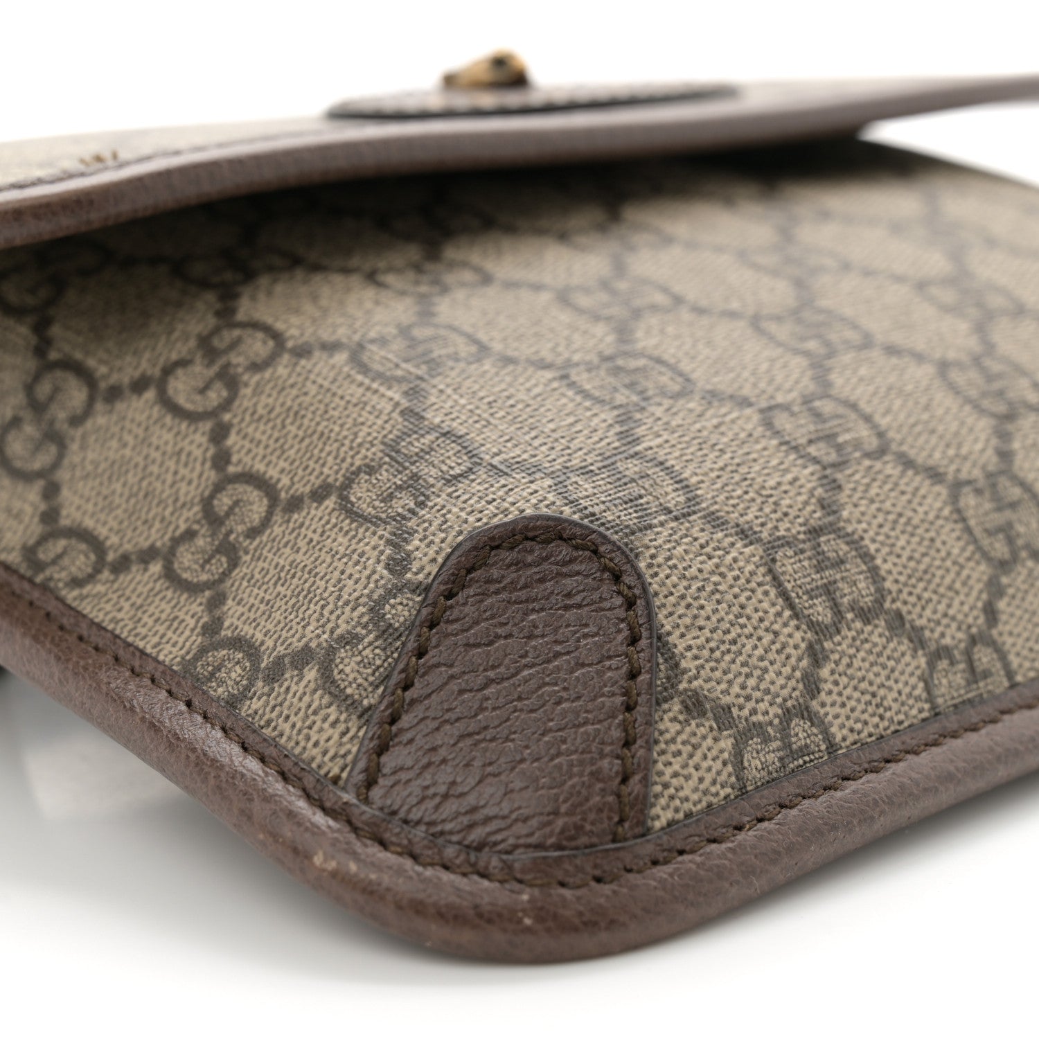 Gucci GG Supreme Monogram Neo Vintage Web Belt Bag Brown 9 of 12