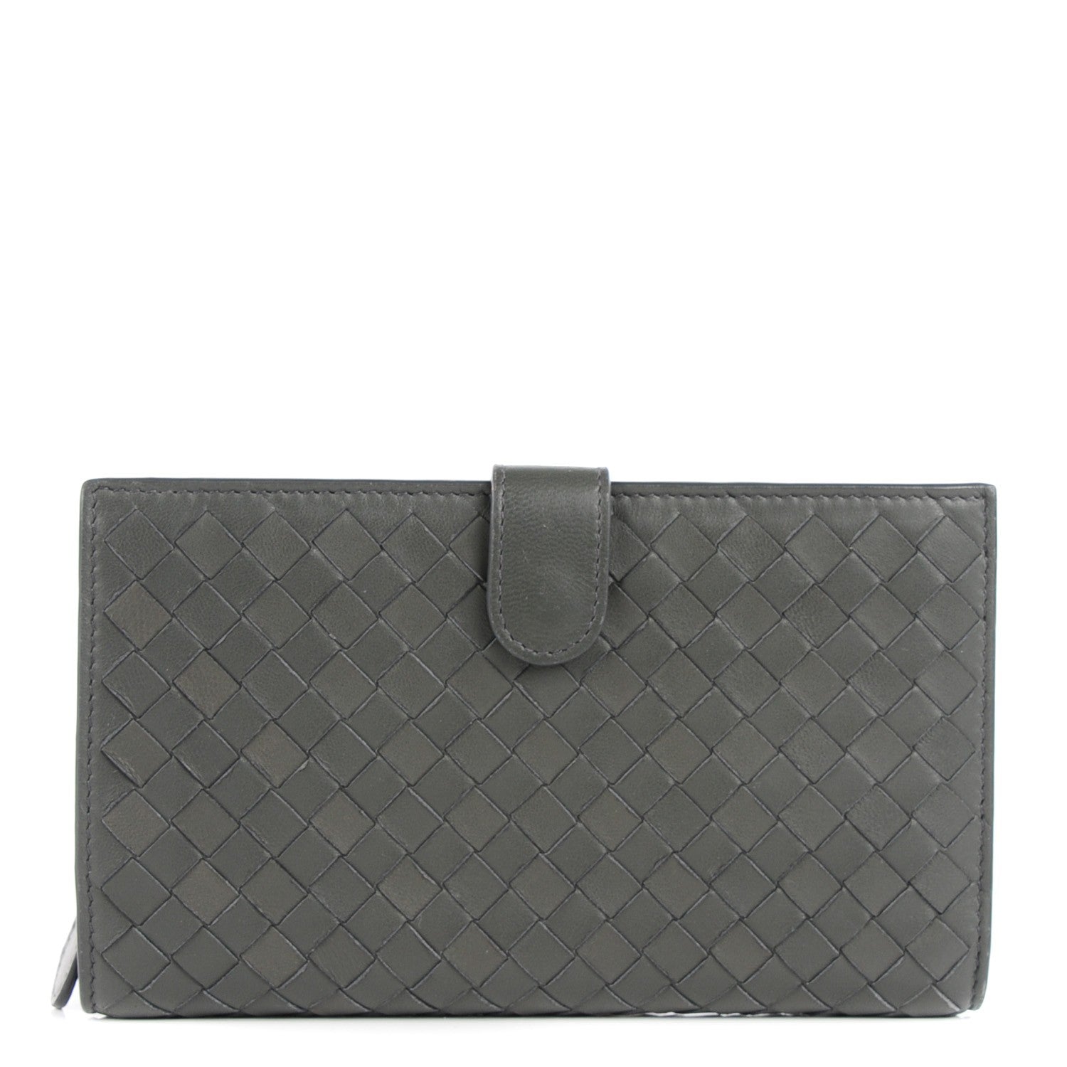 Bottega Veneta Nappa Intrecciato Continental Wallet Grey 1 of 8