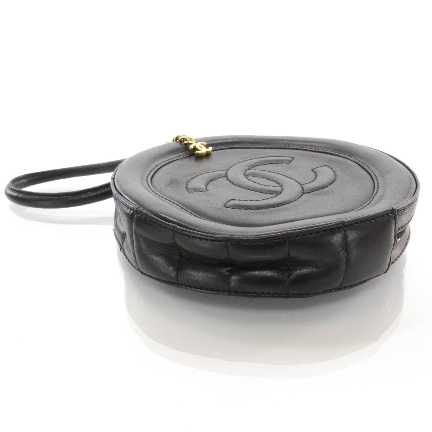 Chanel Lambskin Quilted Small CC Wristlet Black 4 of 9