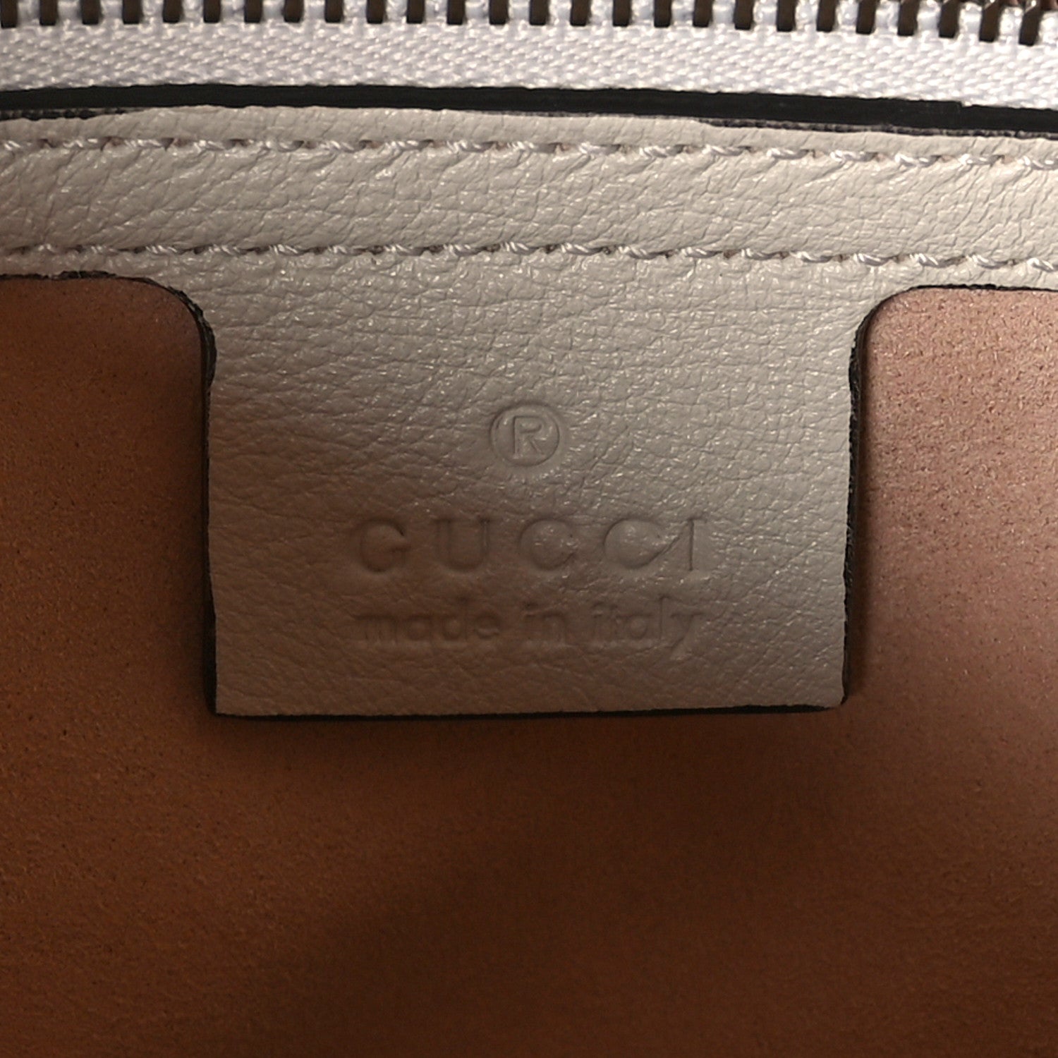 Gucci Wonka Grain Calfskin Medium Diana Tote Bag Mystic White Orange Fluo 6 of 10