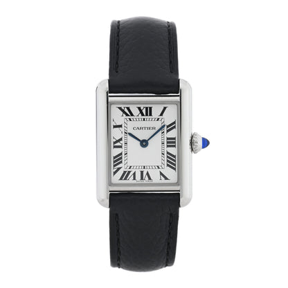 Cartier Stainless Steel Calfskin 22mm Must de Cartier Tank Quartz Watch 1 of 5