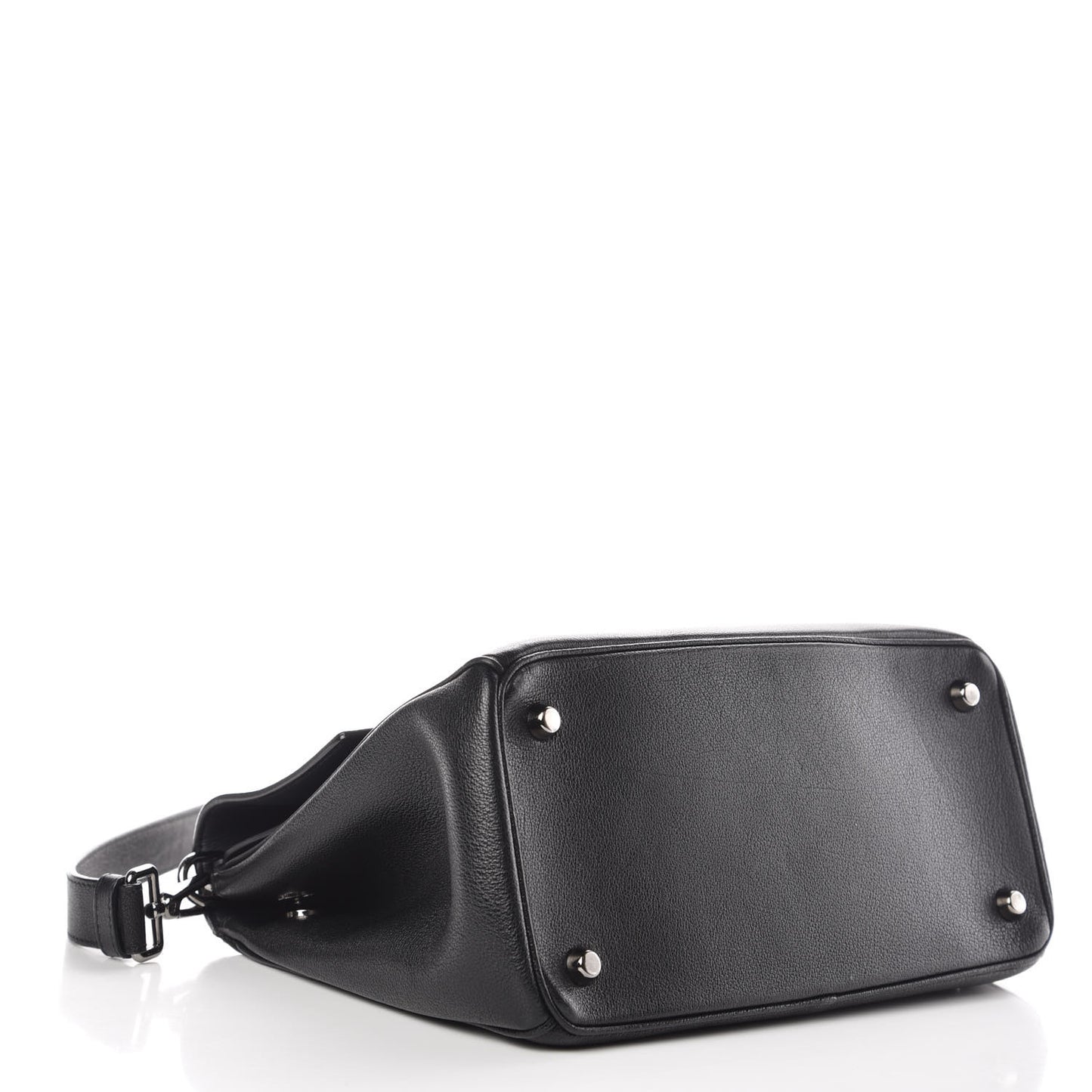Grained Calfskin Medium Be Dior Flap Black