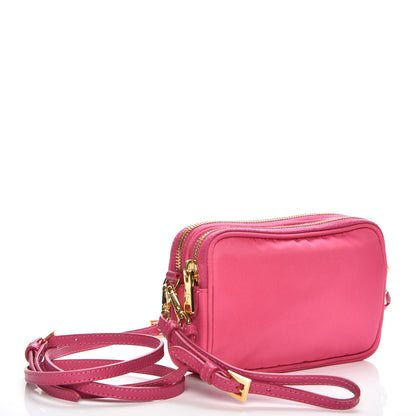Prada Tessuto Nylon Saffiano Mini Camera Crossbody Fuxia 3 of 8