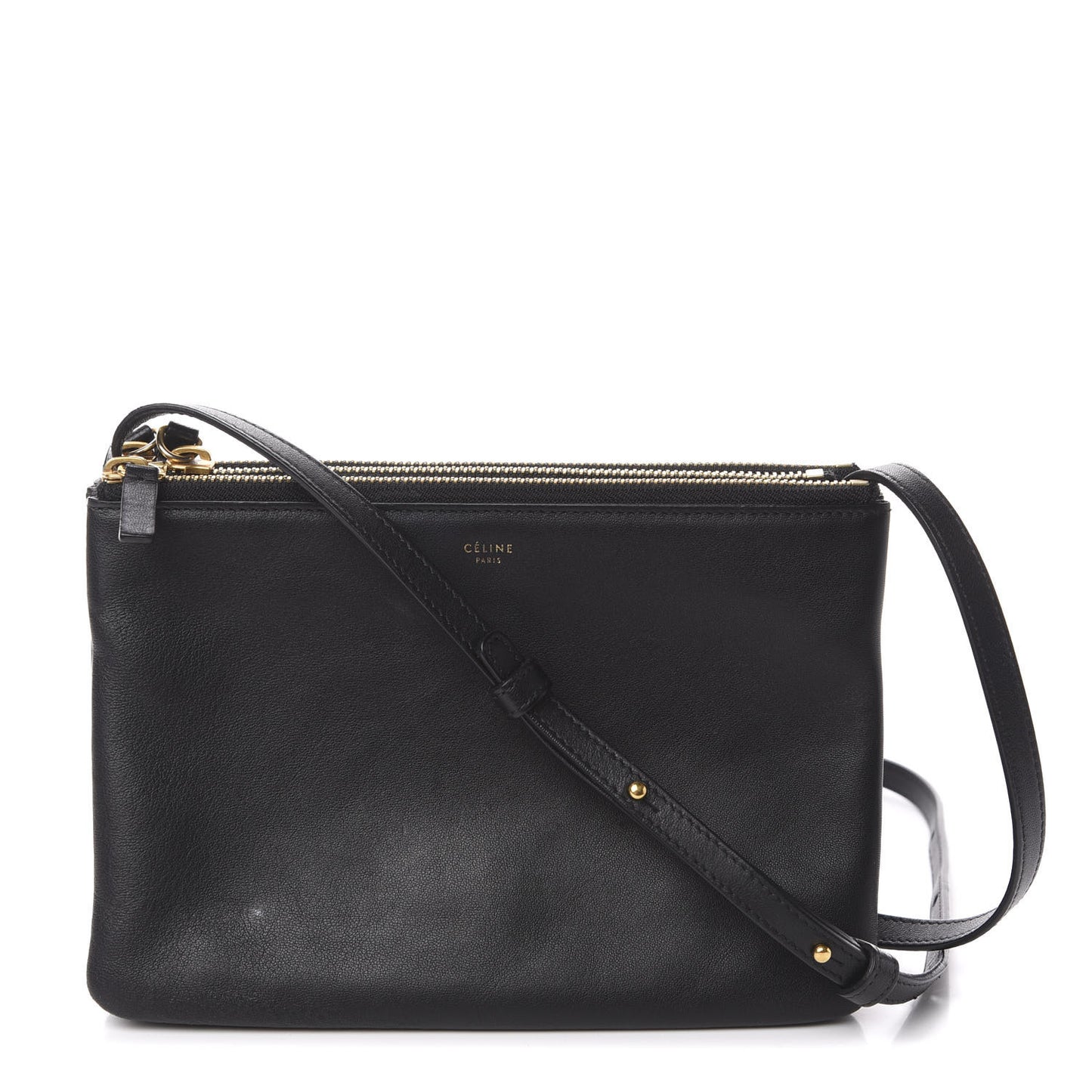 Lambskin Small Trio Crossbody Bag Black