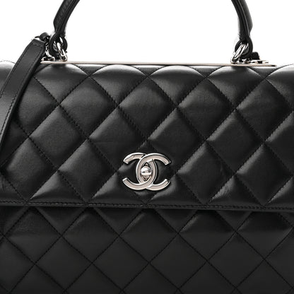 Chanel Lambskin Quilted Medium Trendy CC Flap Dual Handle Bag Black 8 of 10
