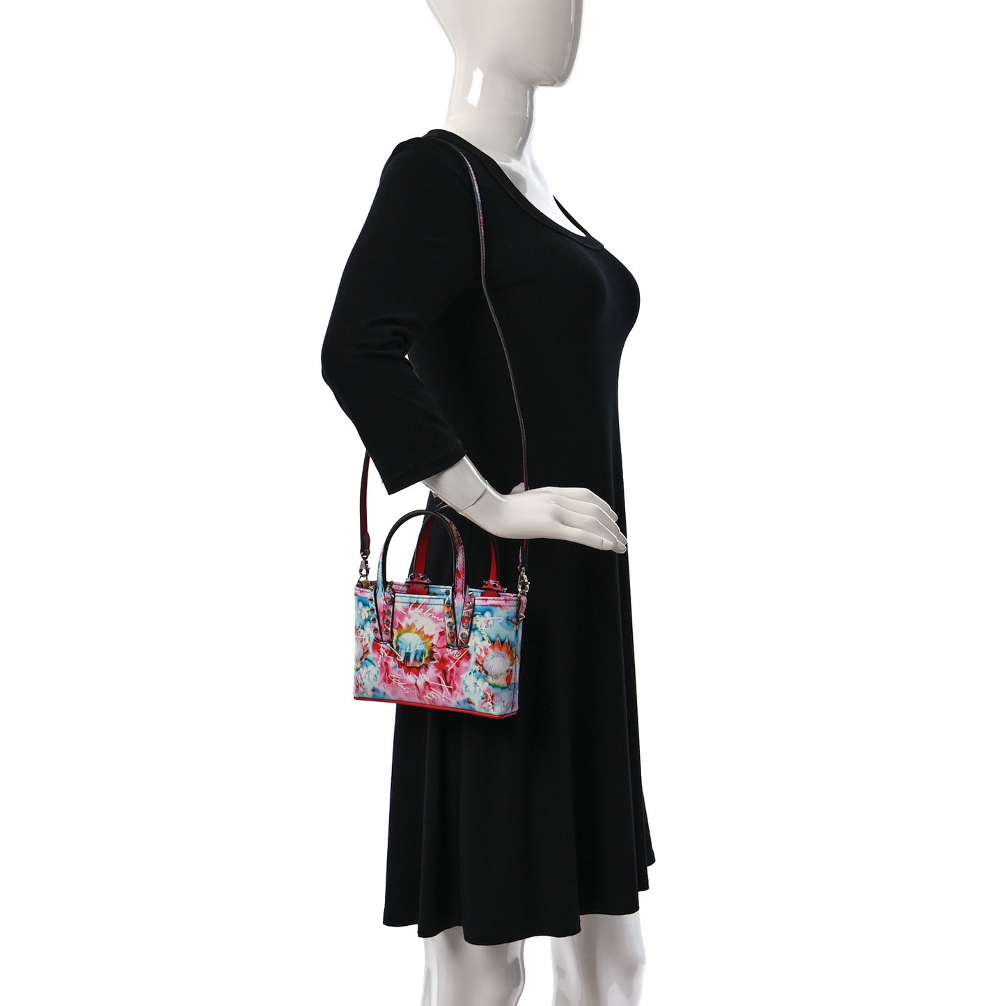Calfskin Celebration Print Nano Cabata Tote Multicolor